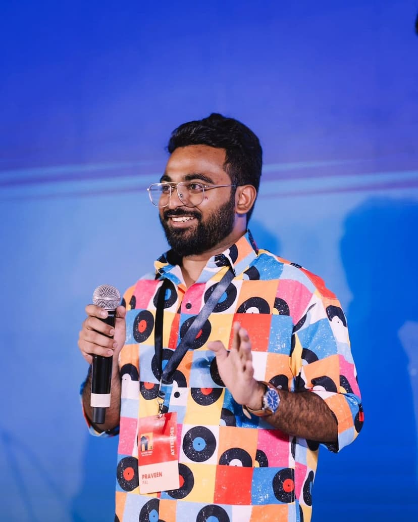 Praveen Pal on stage